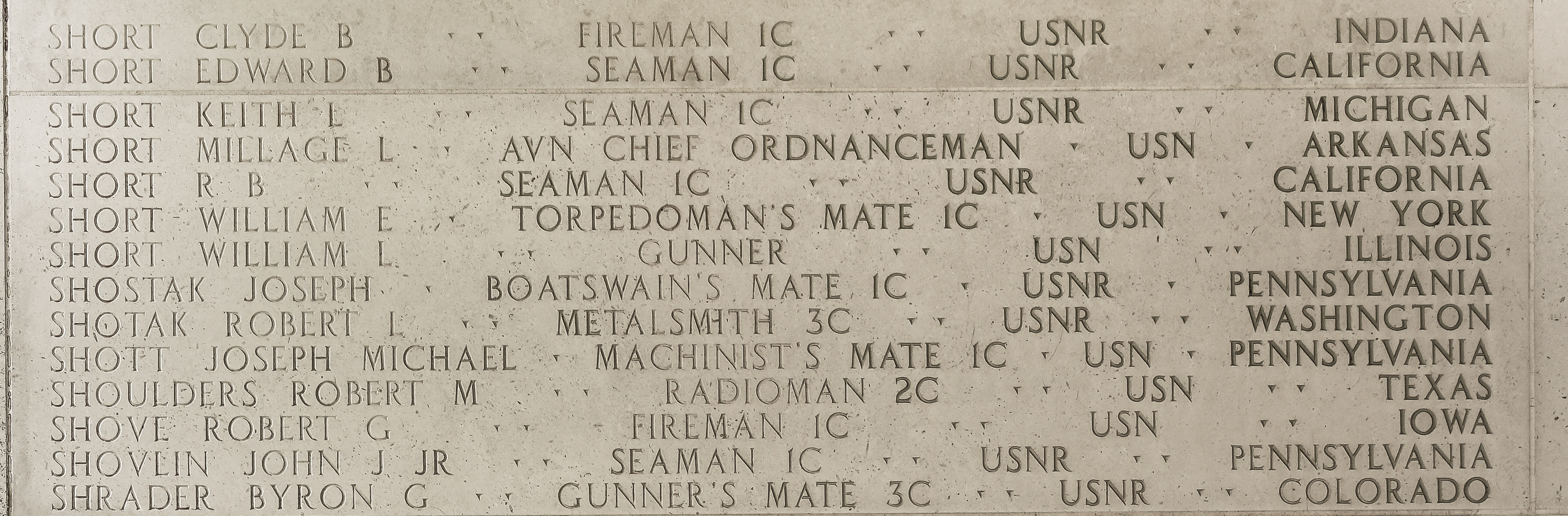 Robert M. Shoulders, Radioman Second Class